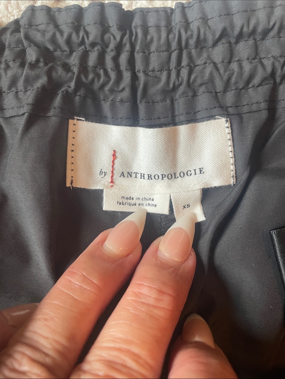 Anthropologie balloon Black Lightweight Drawstring Jogger Pants - Picture 2 of 5